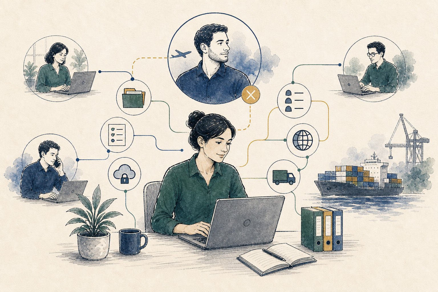 Prepared deputy maintaining distributed operations during a colleague's absence