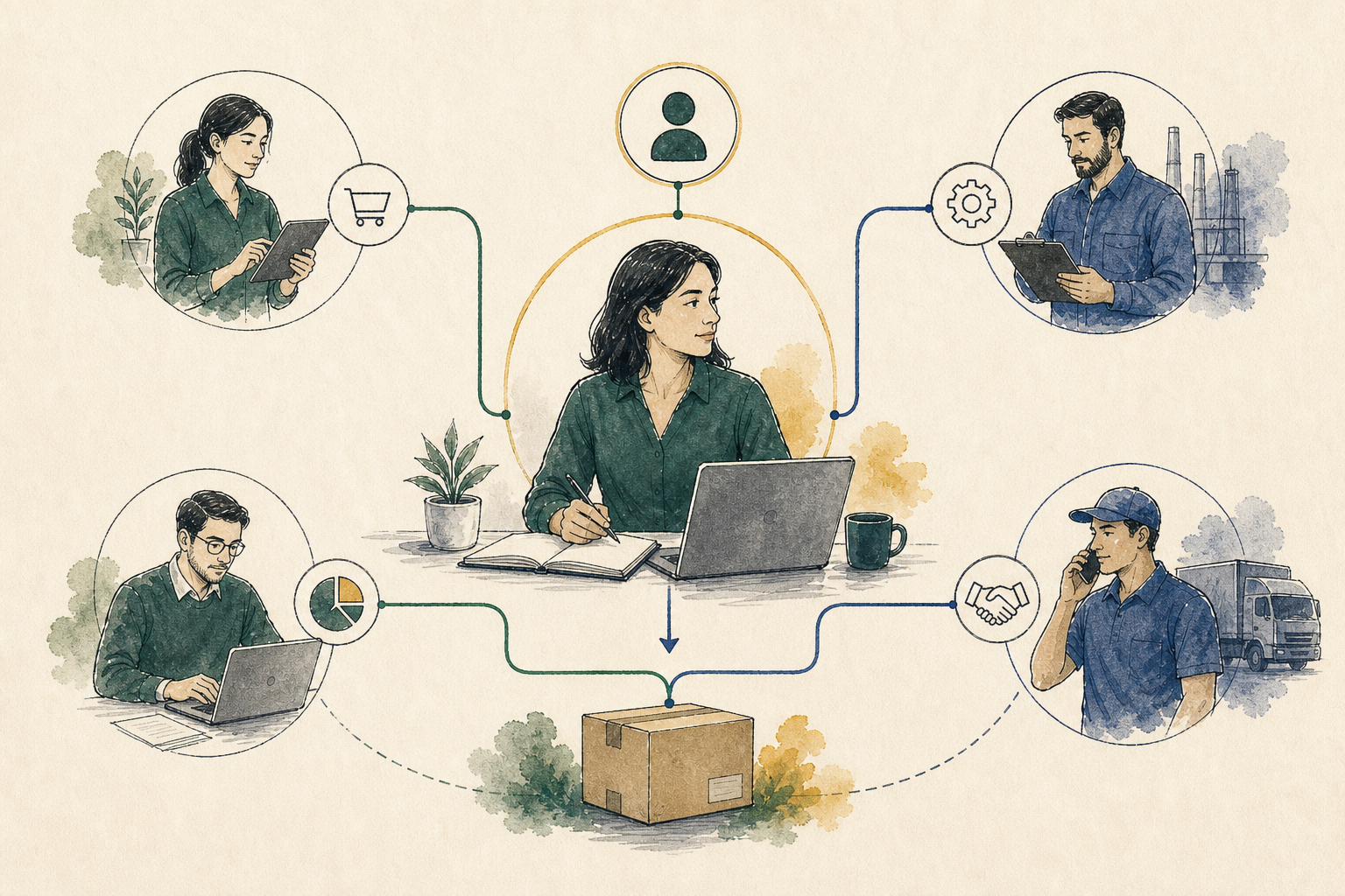 Named internal owner coordinating teams and an external vendor around one delivery